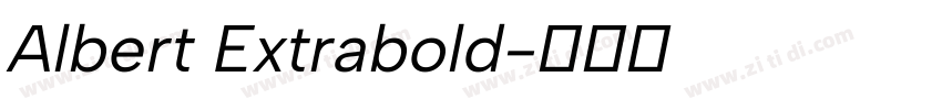 Albert Extrabold字体转换